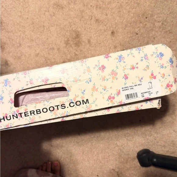 LoveShackFancy x Hunter Collab Floral Rain Boots with Pink Patchwork NEW IN BOX - Picture 6 of 7